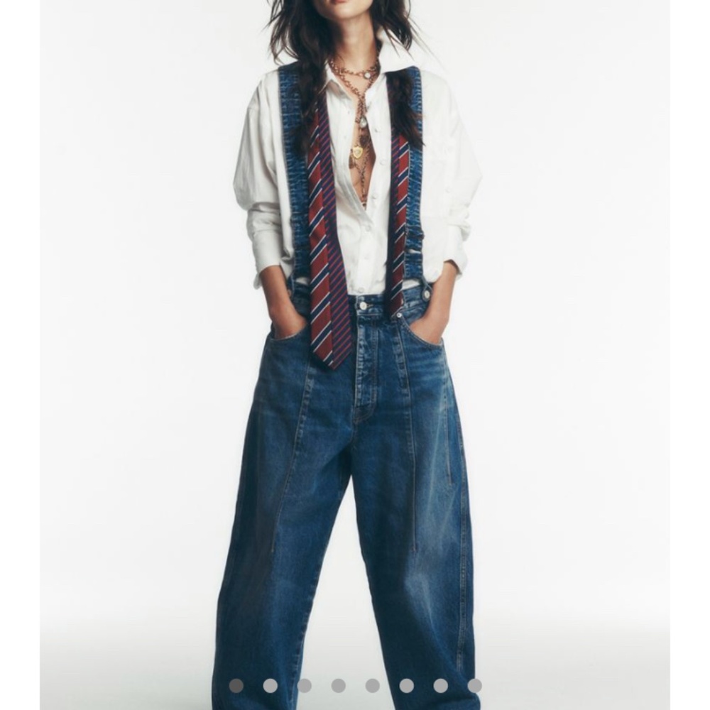 NWT FREE PEOPLE WE THE FREE BERKLEY SUSPENDER JEANS Size 27